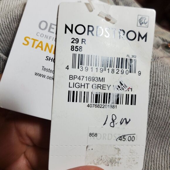 BP. Nordstrom Grey Distressed Jeans Size 29 NWT - Picture 8 of 10